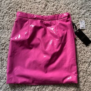 Akira pink patent leather mini skirt. Original price $42 new with tags